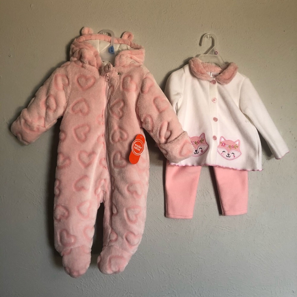 Baby Girl winter snow suit pram & Set 3-6 months